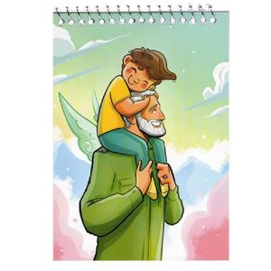 دفتر یادداشت 60برگ تک خط فنری جلد گلاسه طرح حاج قاسم